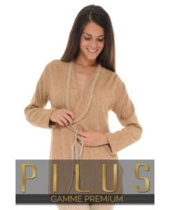 GILET COURT MARRON TOSCANE