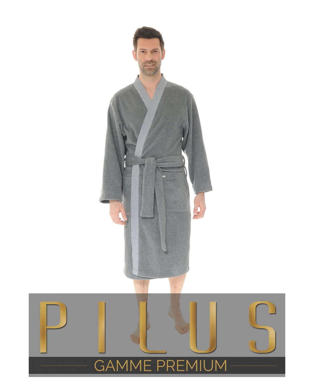 KIMONO LONG GRIS UBALDIN