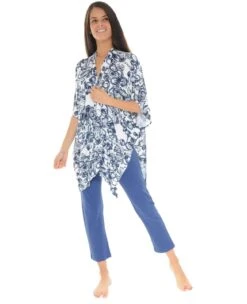 PONCHO D'ETE BLEU VALERY