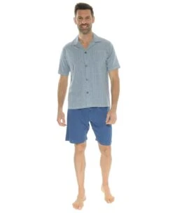 PYJAMA COURT BLEU NAEL