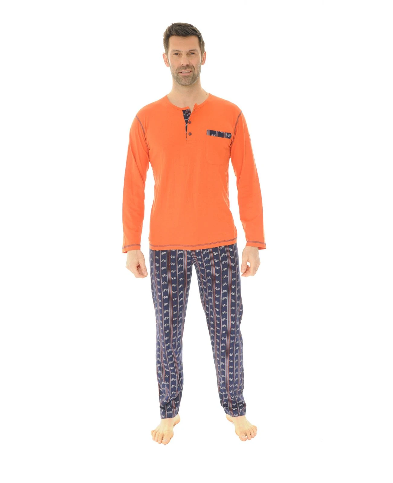 PYJAMA LONG ORANGE SHAD