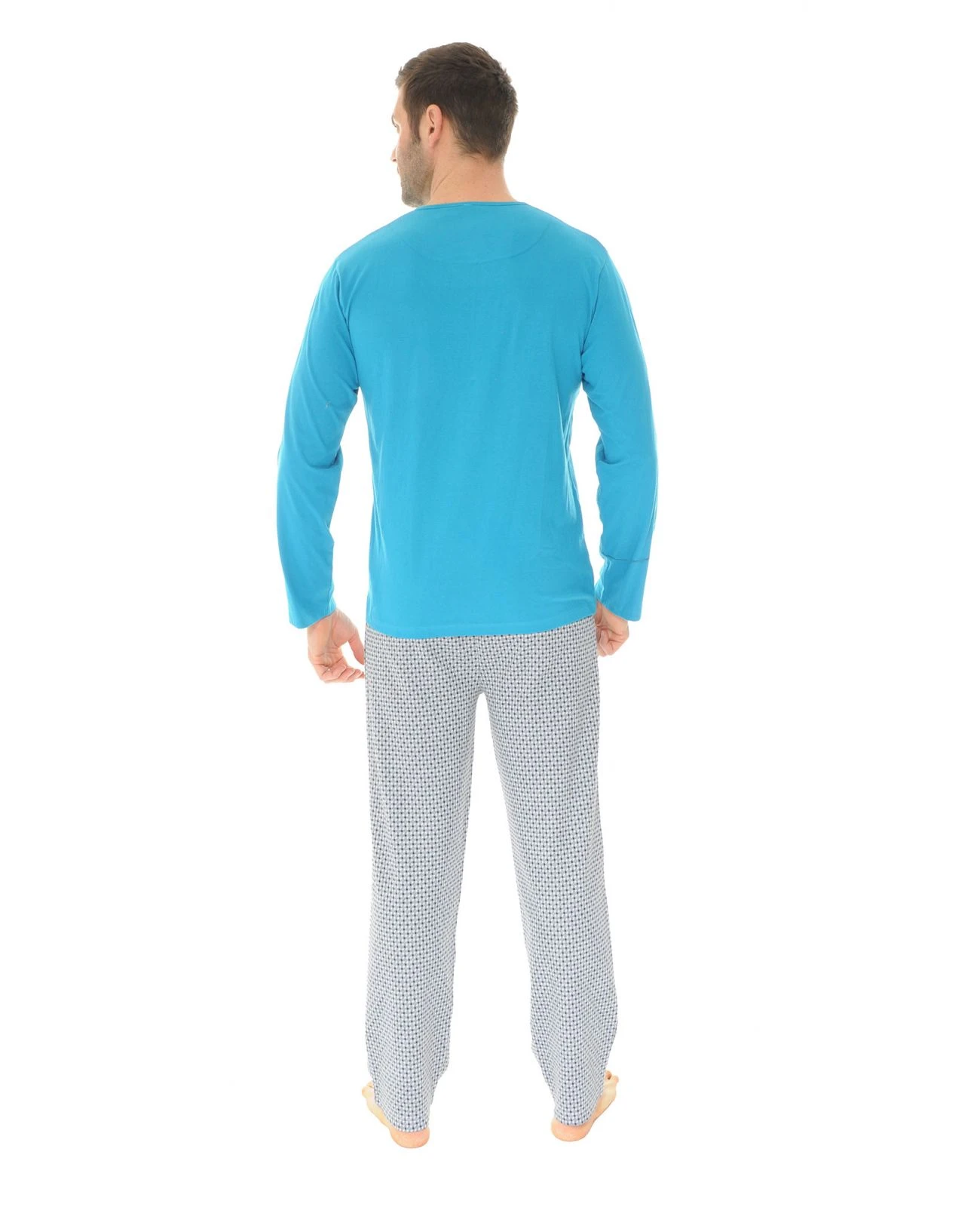 PYJAMA LONG BLEU SHAWN â Image 2