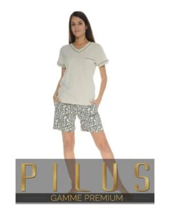 PYJAMA COURT BLANC ODALIE